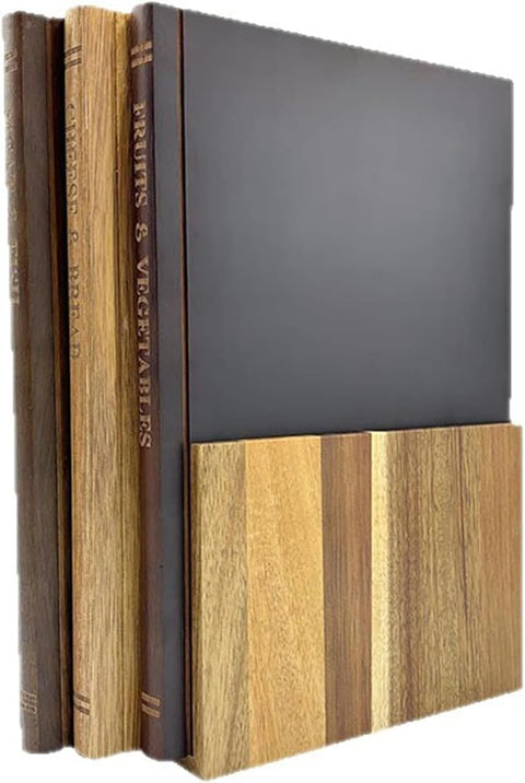 Book Wooden Cutting Board Set