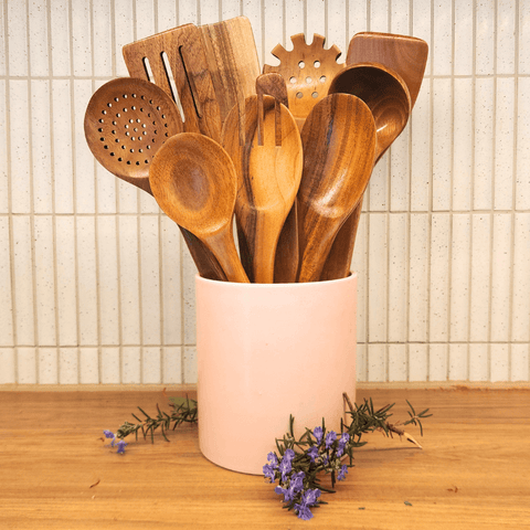 Teak Wood Kitchen Utensil Set | 5 Piece Set